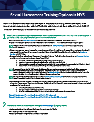 Sexual Harassment Training Options