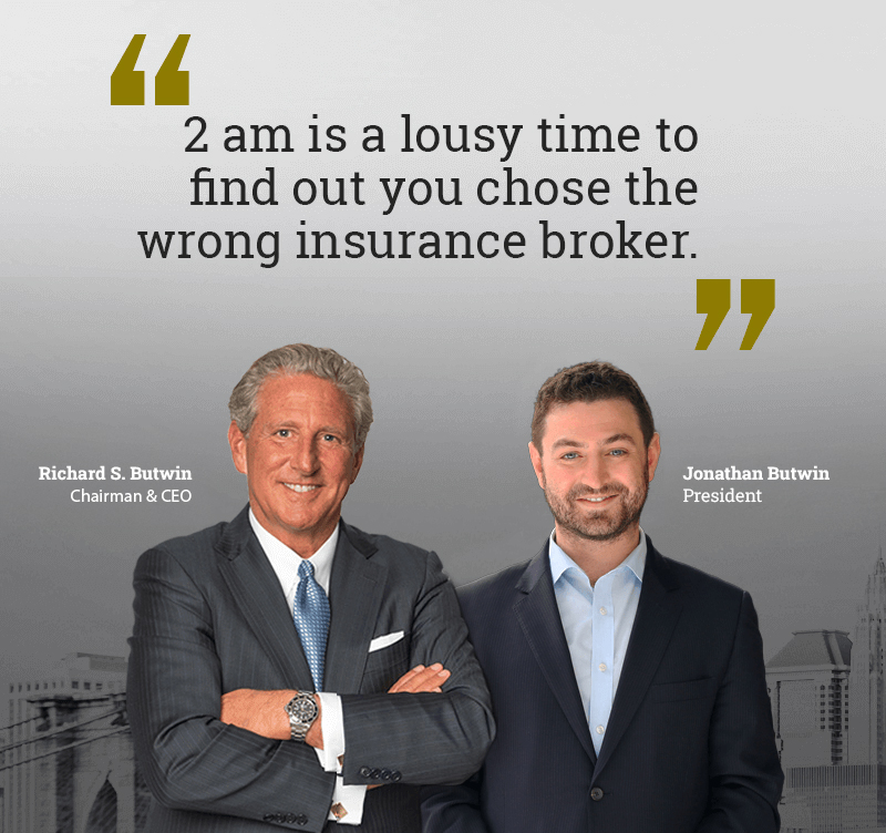 Butwin mobile banner with Richard and Robert Butwin